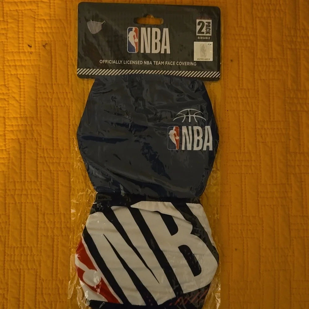 NBA Face Covering Set - Blue and White